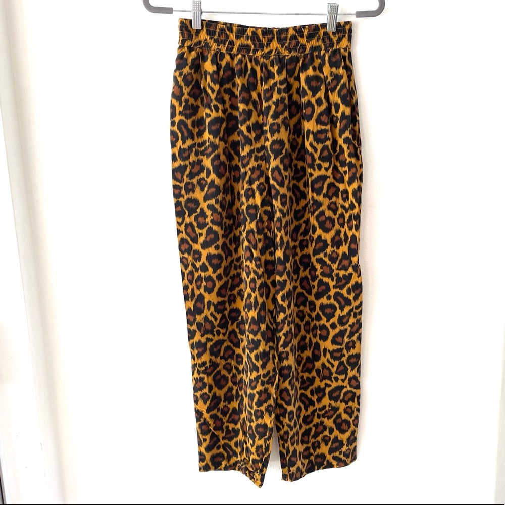 Adam Douglass Vintage Leopard Silk Pants S